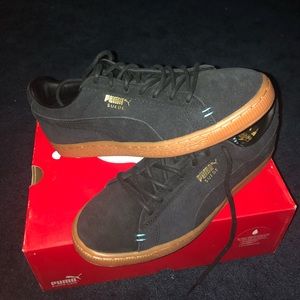 puma suede red gum sole